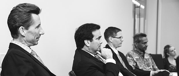 Nevada bankers met at the Las Vegas offices of City National Bank to discuss what the future of banking looks like and the lessons learned from the past.