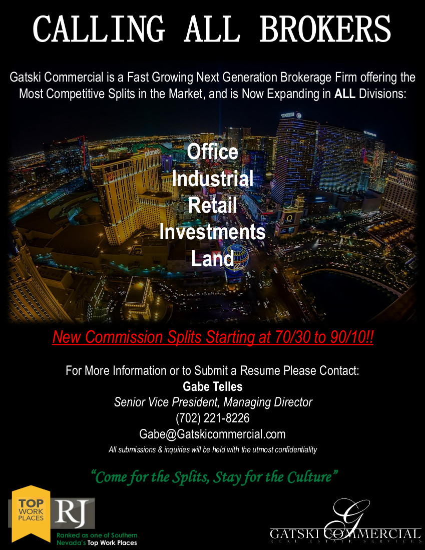 Gatski Commercial has been ranked one of Southern Nevada's Top Work Places by the Nevada Review Journal.