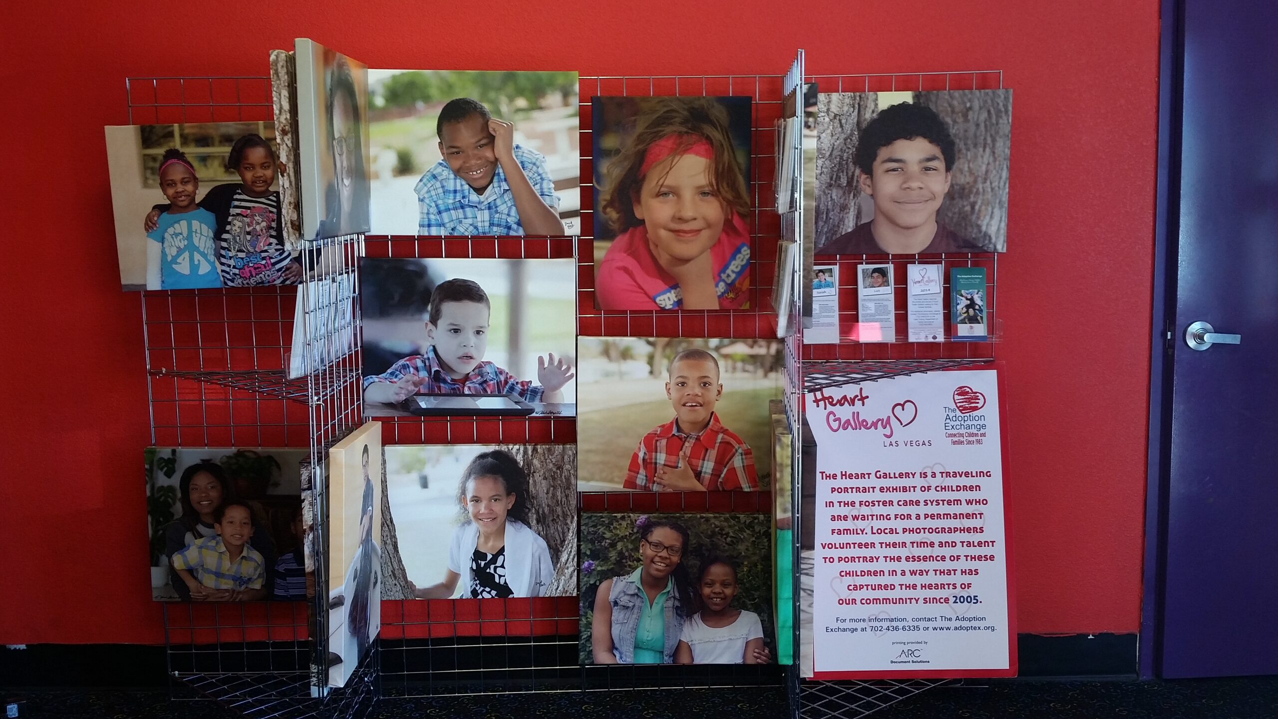 Park Place Infiniti helps find families for local children seeking adoption by displaying The Adoption Exchange “Heart Gallery” at its expanded showroom.