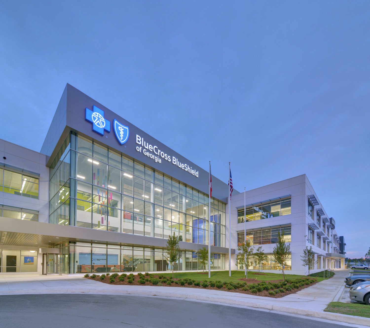 A new office building developed by The Molasky Group for Blue Cross and Blue Shield of Georgia opens today in the Muscogee Technology Park in Columbus.