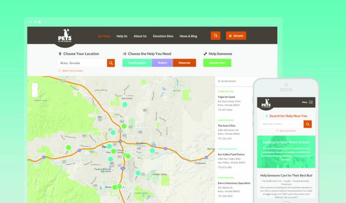 The re-designed PetsoftheHomeless website provides enhanced information on how to find services for homeless people and their pets in the United States.