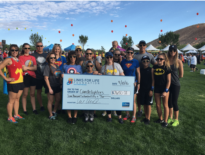 Las Vegas and its charitable foundation, Links for Life, teamed up to raise more than $7,500 for Candlelighters Childhood Cancer Foundation of Nevada