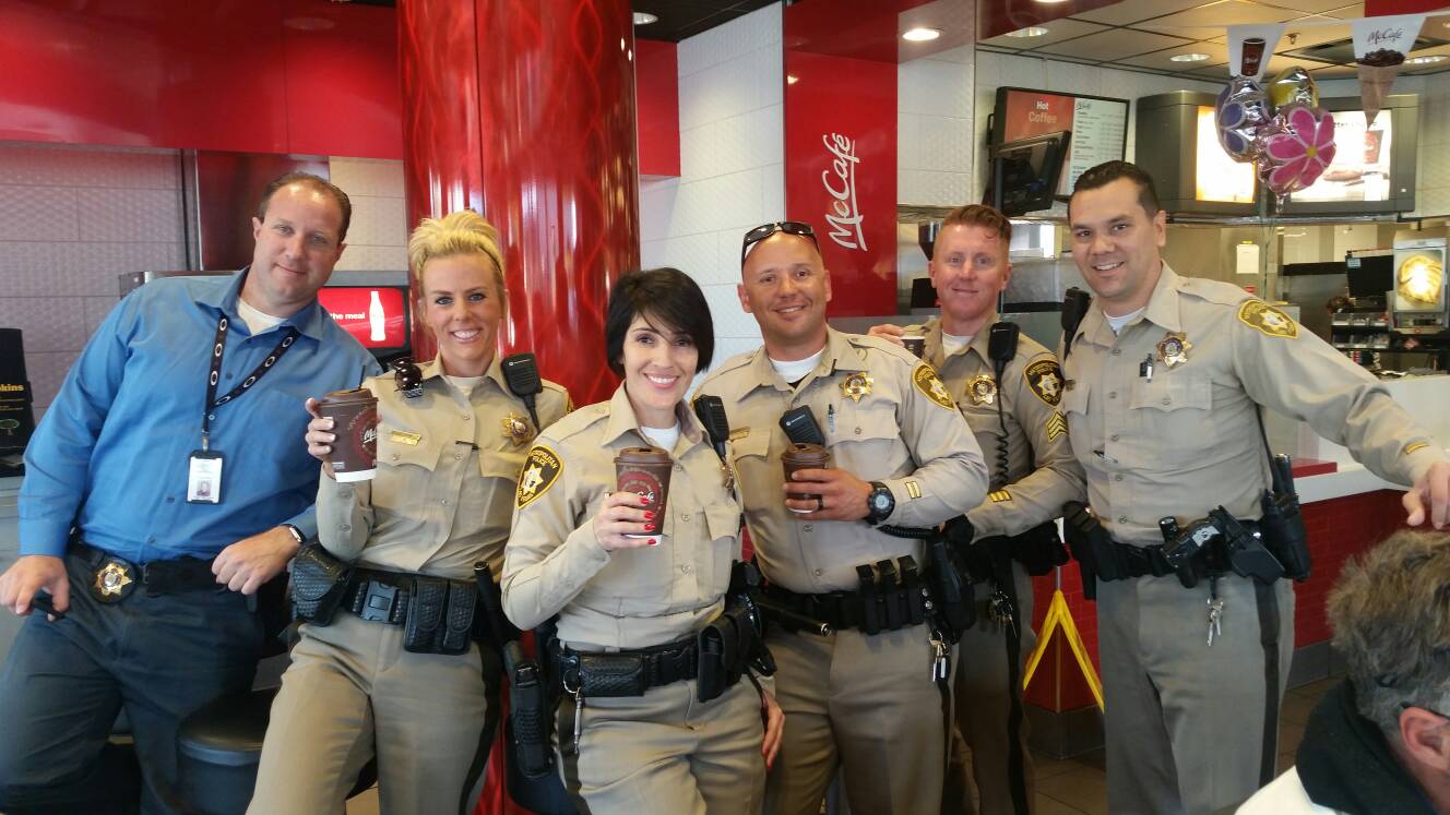 Officers will be on hand to greet customers, and will be able to enjoy a free small McCafé Coffee during the event, as they meet with local law enforcement