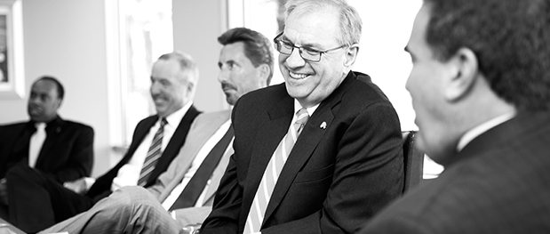Banking executives recently met at the Las Vegas offices of City National Bank to discuss the health of their industry.