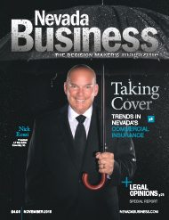 While the commercial insurance industry in Nevada has overall remained relatively static, some new trends have emerged and are growing.