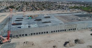 Dermody Properties announced that it reached a construction milestone with the tilt-up and placement of the first wall panels for its industrial facility.