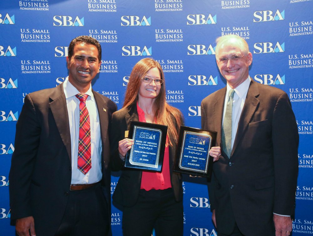 Bank of Nevada was recognized as the number one SBA 504 Lender in Nevada, as measured by the number of loans approved during the previous fiscal year.