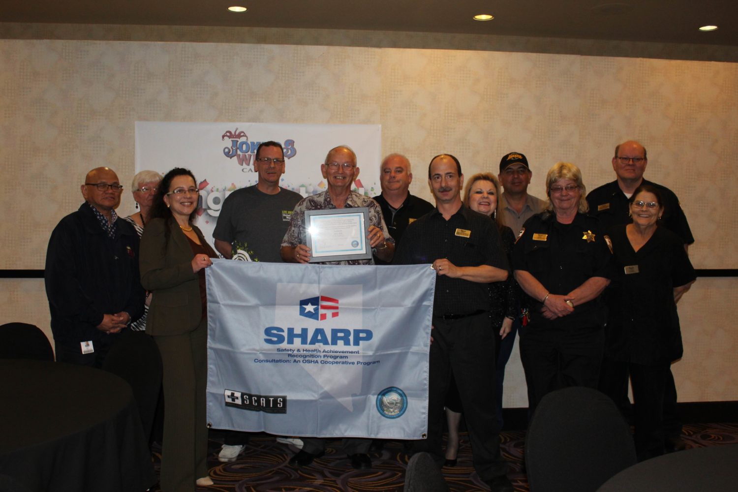 Fremont Hotel & Casino and Jokers Wild Casino are rewarded for their successful entry into the Safety and Health Achievement Recognition Program (SHARP)