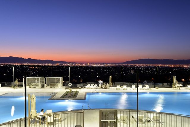 The opulent ASCAYA clubhouse was opened to the luxury estate community. The $25 million clubhouse merges desert design with myriad amenities.