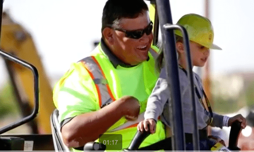 Las Vegas Paving has broken ground on a new child-friendly project designed to fire up the imaginations of pediatric cancer patients.