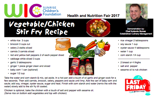 Sunrise Children’s Foundation presents its annual Health and Nutrition Fair on Friday, September 15, 2017. At 9a.m. - 1p.m.