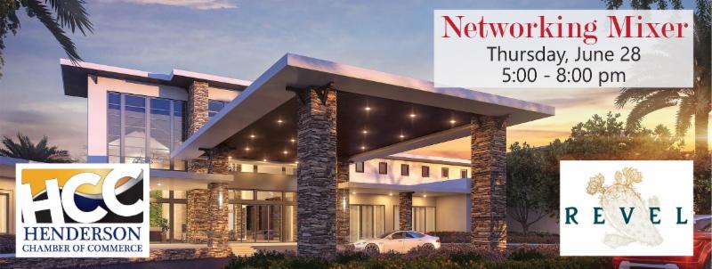 The Henderson Chamber of Commerce will host its networking mixer, from 5 to 8 p.m. Thursday, June 28, at Revel Nevada, 1525 Wigwam Parkway in Henderson.