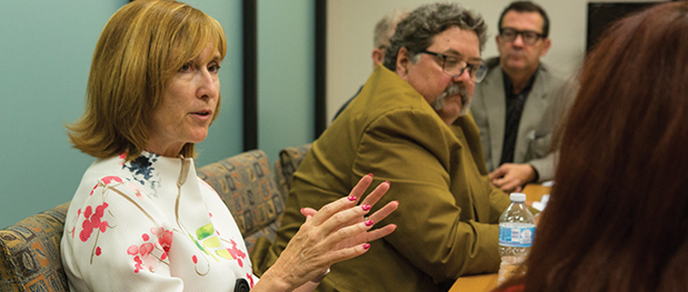 Executives from mining organizations recently met at City National Bank to discuss their industry and dispel some of the common myths about miners.