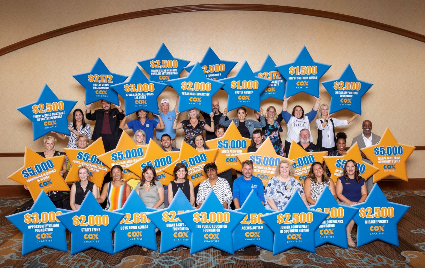 Cox Charities, the philanthropic arm of Cox Communications in Las Vegas, presented $95,000 in grants to 29 local nonprofit organizations.