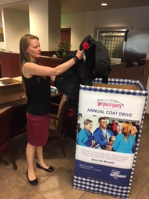 First Independent Bank : Hot August Nights Foundation Coat Drive 2019