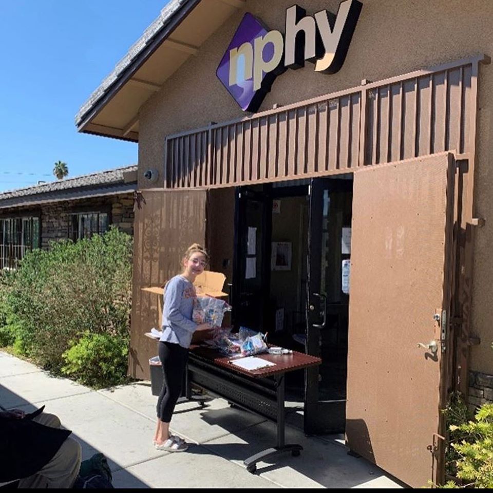 Bishop Gorman H.S. student drops off donations for NPHY