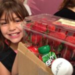 girl with strawberries