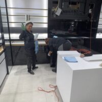 Noemy Sibrian of Avanti Green Eco Cleaning works at a commercial property